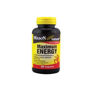 MAXIMUM ENERGY WITH GUARANA, PANAX GINSENG, & KOLA NUT TABLETS