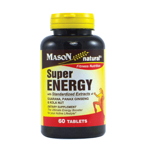 SUPER ENERGY WITH GUARANA, PANAX GINSENG, & KOLA NUT TABLETS