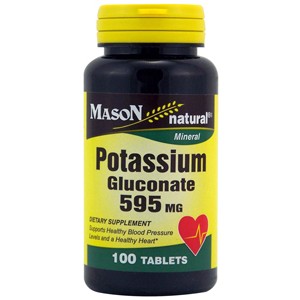 POTASSIUM GLUCONATE 595MG TABLETS