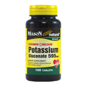 POTASSIUM GLUCONATE 595MG EXTENDED RELEASE TABLETS 