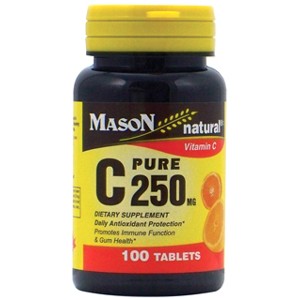 C 250MG PURE ASCORBIC ACID TABLETS