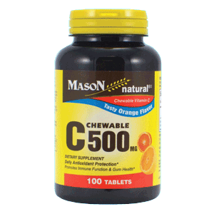 C 500MG CHEWABLE TABLETS (orange flavor)