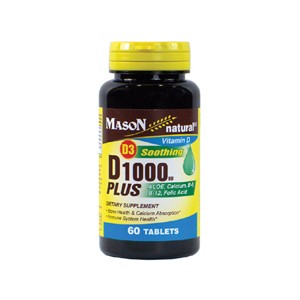 D 1000 IU PLUS ALOE, CALCIUM, B6, B12, FOLIC ACID TABLETS