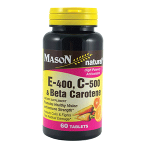 E 400 C 500 AND BETA CAROTENE TABLETS