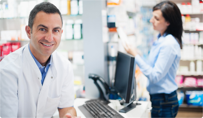 doctor smiling while the